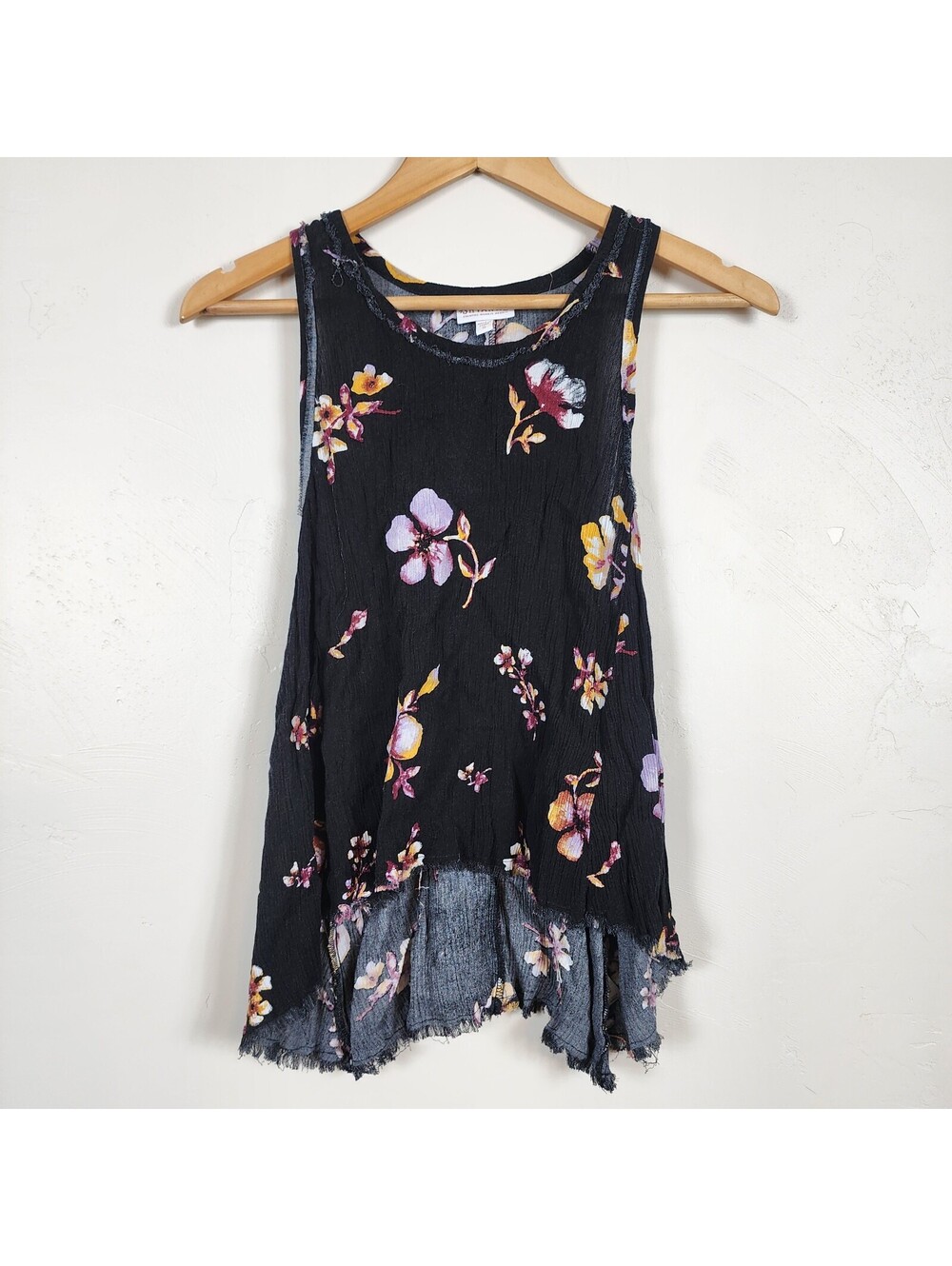 Shyanne black floral sleeveless top